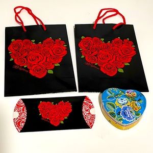 Brighton gift bags, pillow box and heart shaped tin bundle